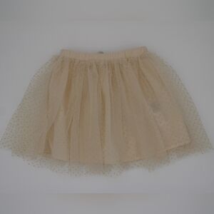 H&M Toddler Girls Tulle Skirt 5T/6 – Light Beige with Polka Dots,